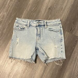 GAP Light Blue Frayed Hem Jean Shorts